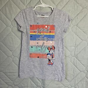 Disney Kids Gray T-Shirt with Minnie Mouse Sz 6